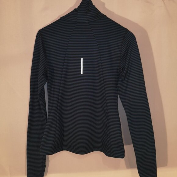 Lole Ladies Blue & Black Striped Full Zip Athletic Jacket - Picture 2 of 9